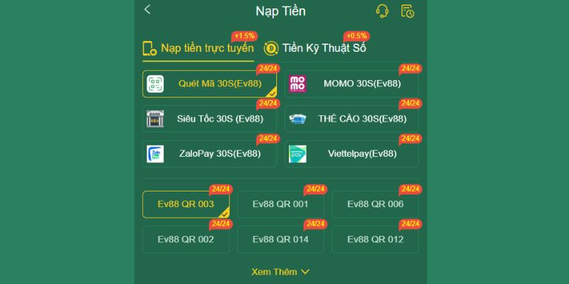 Điểm danh các phương thức nạp tiền Miso88 phổ biến